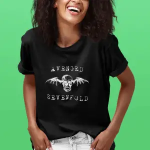 Ko Buta Avenged Sevenfold Baskılı Unisex Siyah Tişört Tk1236