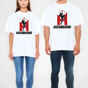 Ko Buta Kick Boks Beyaz Unisex Oversize Tişört T-shirt Os7894