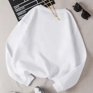 KOD ADR-SHEN EZwear Floral And Letter Graphic Thermal Lined Sweatshirt