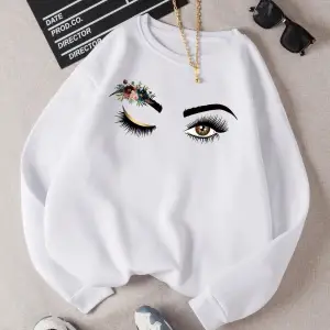 KOD ADR-SHEN EZwear Floral & Figure Graphic Thermal Lined Sweatshirt