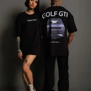KOD:IZEI - Unisex Oversize Golf Araba Baskılı Pamuklu T-shirt P--1010