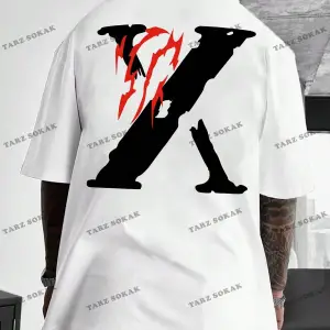 KOD Trend EMRG Bol Kesim Erkek Mektup Baskılı Tişört