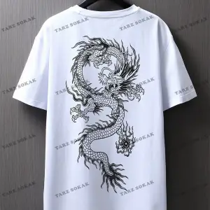 KOD Trend EMRG Erkek Ejderha Baskılı Kısa Kollu Tişört