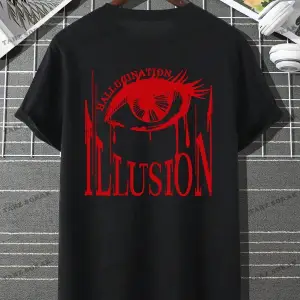 KOD Trend EMRG Erkek Göz ve Harf Grafikli Damla Omuz Tişörtü