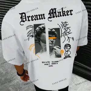 KOD Trend EMRG Erkek Heykel & Slogan Grafikli Tişört