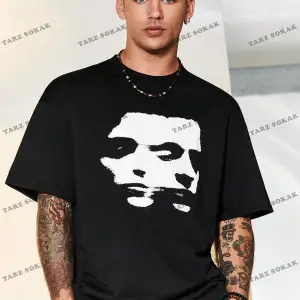 KOD Trend EMRG Loose Fit Erkek Grafik Grafik Düşük Omuz Tişört