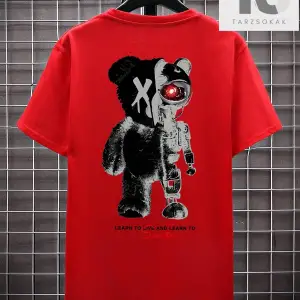 KOD Trend Erkek Beyaz Yuvarlak Yaka Baskılı T-shirt