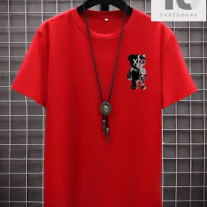 KOD Trend Erkek Beyaz Yuvarlak Yaka Baskılı T-shirt