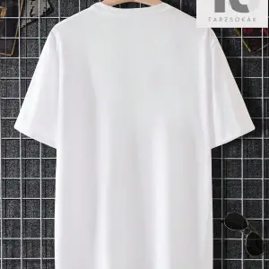 KOD Trend Erkek Beyaz Yuvarlak Yaka Baskılı T-shirt