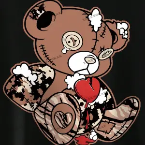 KOD Trend Erkek Büyük Beden Ayı Baskılı T-Shirt