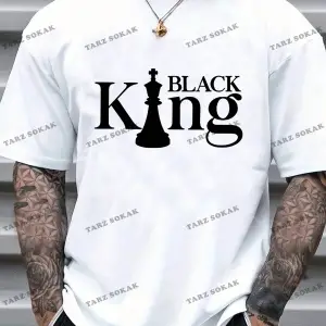 KOD Trend Erkek Büyük Beden Yazılı Kısa Kollu Tişört