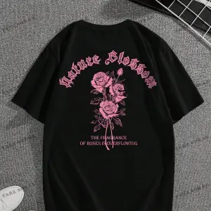 KOD Trend Erkek Çiçek & Slogan Grafikli Tişört