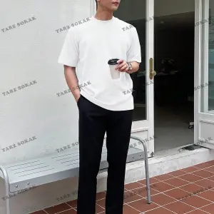 KOD Trend Erkek Katı Yuvarlak Yaka Tişört