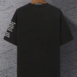 KOD Trend Erkek Sloganlı Düşük Omuz Oversize Tişört