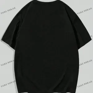 KOD Trend Grunge Punk Erkek Kanat Baskı Yuvarlak Yaka Tişört