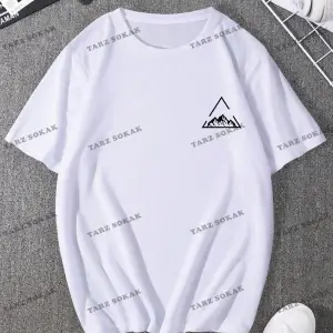 KOD Trend Homme Erkek Dağ ve Geo Baskılı Tişört