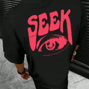 KOD Trend Homme Erkek Göz ve Slogan Grafikli Tişört