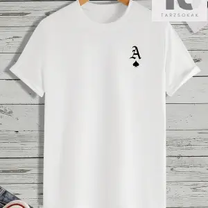 KOD Trend Homme Erkek Oyun Kartı Baskılı Tişört