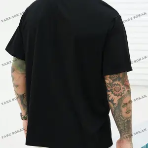 KOD Trend Homme Erkek Plus Katı Yuvarlak Yaka Tişört