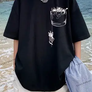 KOD Trend Hypemode Çizgi Film Grafikli Loose Fit Erkek Tişört