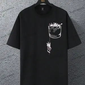 KOD Trend Hypemode Çizgi Film Grafikli Loose Fit Erkek Tişört