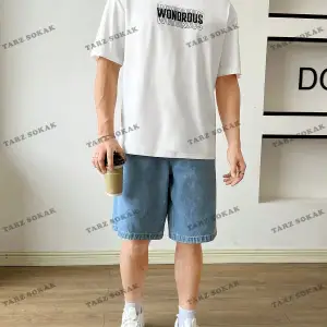 KOD Trend Hypemode Erkek Loose-Fit Letter Grafik Örme Tişört