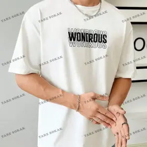 KOD Trend Hypemode Erkek Loose-Fit Letter Grafik Örme Tişört