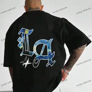 KOD Trend Hypemode Erkek Mektup Baskılı Tişört