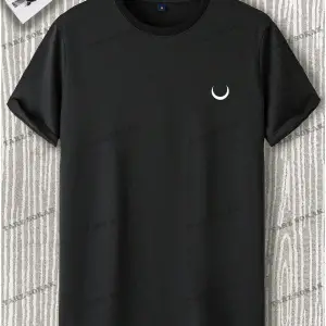 KOD Trend Hypemode Erkek Plus Güneş ve Ay Baskılı Damla Omuz Tişört