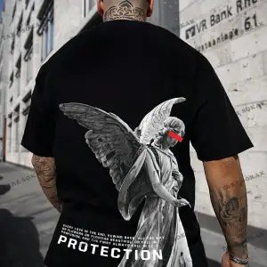 KOD Trend Hypemode Erkek Sloganlı ve Şekilli Grafik Tişört