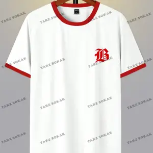 KOD Trend Hypemode Harf Baskılı ve Kontrast Kesimli Renkli Bloklu Erkek Tişörtü