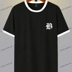 KOD Trend Hypemode Harf Baskılı ve Kontrast Kesimli Renkli Bloklu Erkek Tişörtü