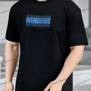 KOD Trend Hypemode Loose Fit Erkek Yazılı Baskılı Kısa Kollu Tişört