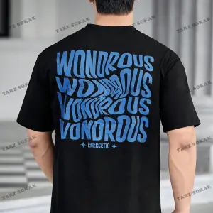 KOD Trend Hypemode Loose Fit Erkek Yazılı Baskılı Kısa Kollu Tişört