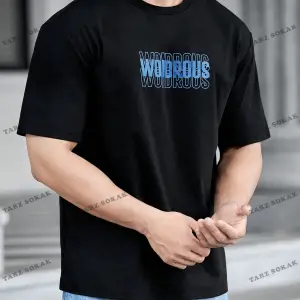 KOD Trend Hypemode Loose Fit Erkek Yazılı Baskılı Kısa Kollu Tişört