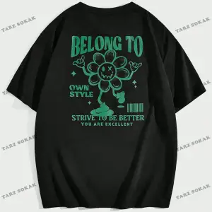 KOD Trend Hypemode Sloganlı Erkek Bol Kesim Karikatür Baskılı Gömlek