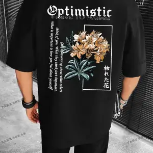 KOD Trend LEGND Erkek Çiçek & Slogan Grafikli Tişört