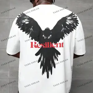 KOD Trend LEGND Erkek Plus Harfli ve Kartal Baskılı Tişört