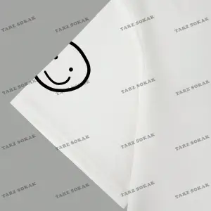 KOD Trend Loose Fit Karikatür ve Mektup Baskılı Damla Omuz Erkek Tişörtü