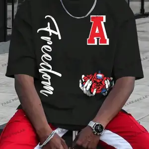 KOD Trend Sporsity Erkek Mektup Grafikli Tişört