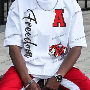 KOD Trend Sporsity Erkek Mektup Grafikli Tişört