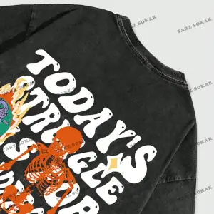 KOD Trend Street Life Erkek Grafik Baskı Yuvarlak Yaka Kısa Kollu Tişört