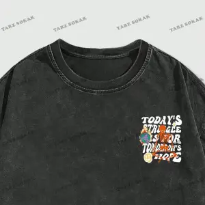 KOD Trend Street Life Erkek Grafik Baskı Yuvarlak Yaka Kısa Kollu Tişört