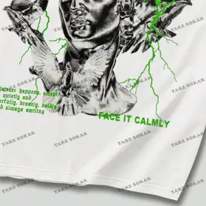 KOD Trend Street Life Erkek Pamuk Figürlü ve Sloganlı Grafik Tişört