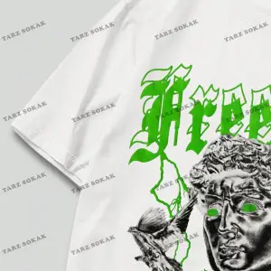 KOD Trend Street Life Erkek Pamuk Figürlü ve Sloganlı Grafik Tişört