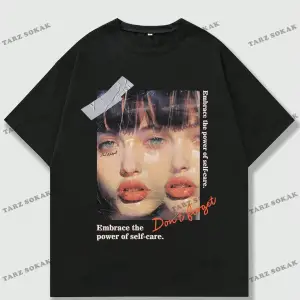 KOD Trend Street Life Erkek Portre Sokak Stili Kısa Kollu Tişört İlkbahar ve Yaz Aylarında Günlük