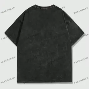 KOD Trend Street Life Erkek Slogan ve İskelet Baskı Damla Omuz Tişört