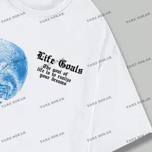 KOD Trend Street Life Erkek Slogan ve İskelet Baskılı Tişört