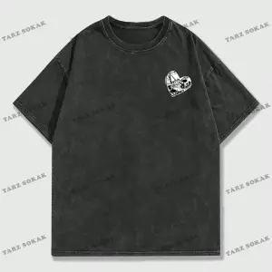 KOD Trend Street Life Erkek Sloganlı Grafik Tişört