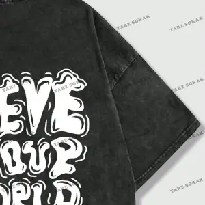 KOD Trend Street Life Erkek Sloganlı Grafik Tişört